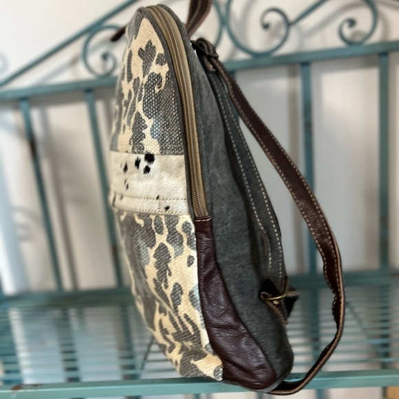 Camo Myra Bag Cowhide Rug canvas back to school Backpack Camo Dough NEW - Picture 7 of 10